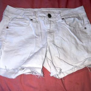 American Eagle White Denim Shorts